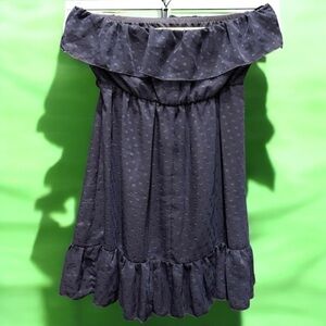 Rhapsody Guatemalan Off-Shoulder Dress Blue LARGE length 25in pit to pit 16in